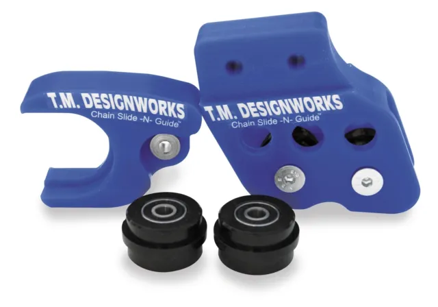 TM Design Works Factory Edition 1 Rear Chain Guide Blue RCG-YSM-BU