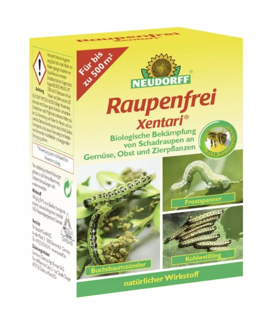 Neudorff Raupenfrei Xentari 25g  Buchsbaumzünsler Frostspanner Kohlweißling500qm