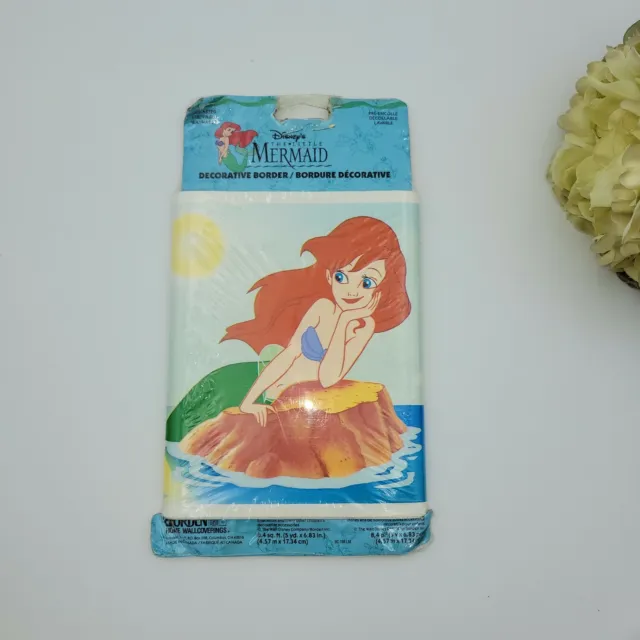 The Little Mermaid Vintage Wall Border Decor Prepasted Strippable NOS 8.4 sq. ft