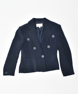 BYBLOS donna 1 Bottoni Blazer IT 42 MEDIUM BLU NAVY SETA MB05 