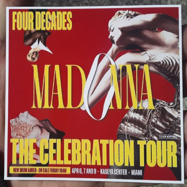 MADONNA Celebration Tour 2024 Promo Magnet Miami APR 6th~7th & 9th FOUR DECADES