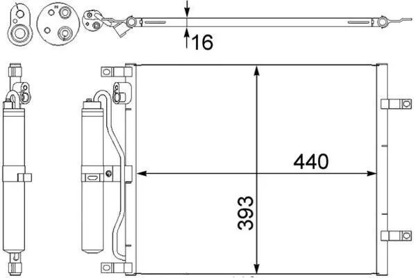 Mahle AC 445 000S Kondensator Klimaanlage