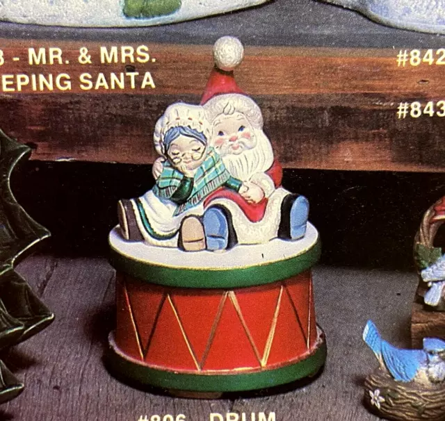 Scioto S-898 Ceramic Slip Mold Mr. & Mrs. Sleeping Santa Music Box Dish Top