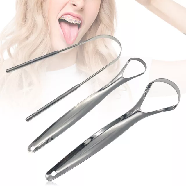 Tongue Scraper Cleaner, Stainless Steel Tongue Cleaners, Reduce Bad Breath, Tong