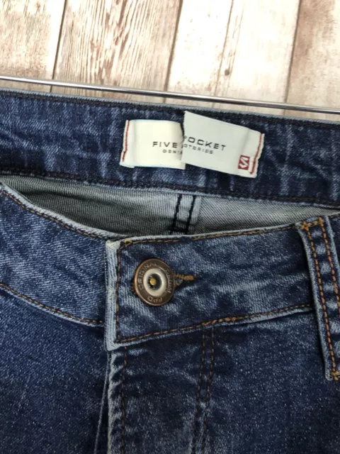 Five Pocket  Jeans Mens  Size 36x32 Denim Pants Skinny Stretch Blue Cotton N46 2