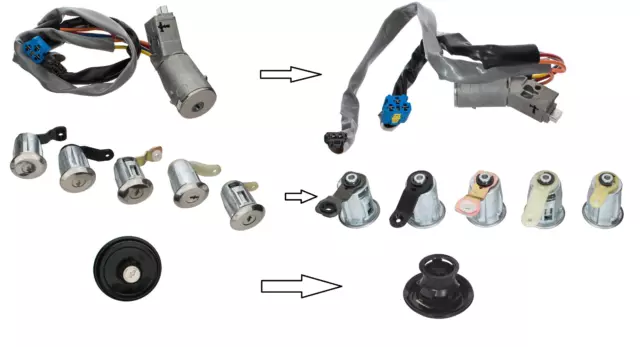 Neiman Antivol De Direction Achevée+5X Semelles+Casquette Peugeot Partner. 02-08