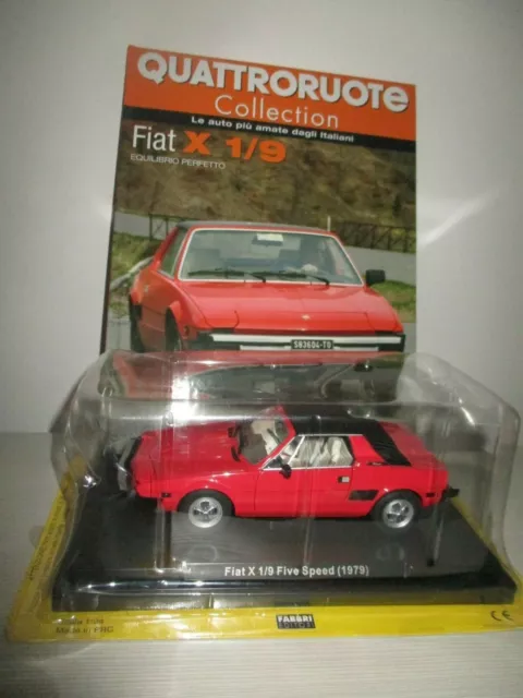 Fiat X 1/9 Five Speed 1979 Scala 1:24 Quattroruote Fabbri Edit + Libretto