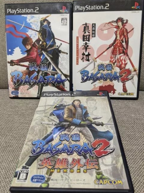 Sengoku Basara & 2 Heroes Hero Gaiden set Sony PlayStation 2 PS2 Tested