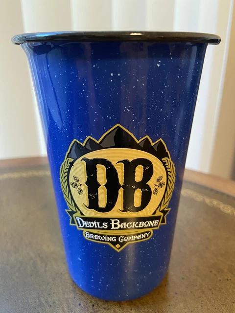 Vintage Devils Backbone Brewing Company Porcelain Enamel Mug Thru Hike 2017 RARE