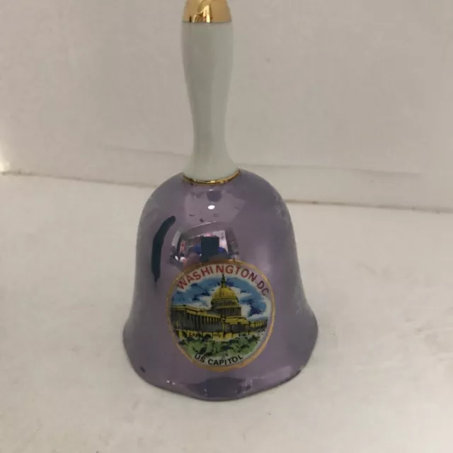 Vintage Washington DC Porcelain Souvenir Bell U.S. Capitol Made in Japan