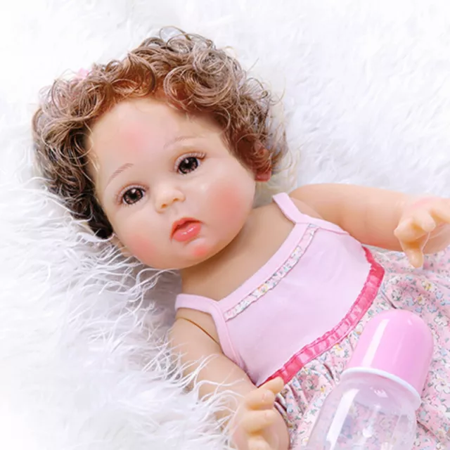 47cm Reborn Doll Toy Full Body Soft Vinyl Silicone Newborn Girl Toddler Realitic