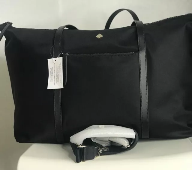NWT Kate Spade New York Weekender Jae Large-Black Nylon Tote Carry-on-Bag $349