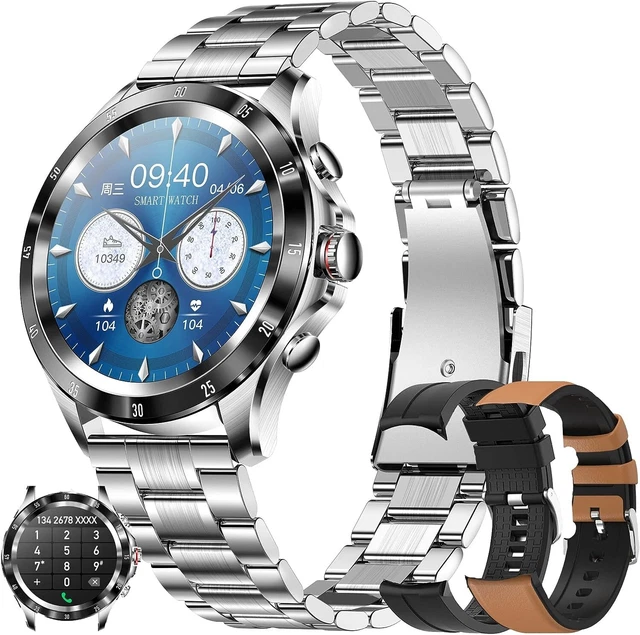 SMARTWATCH UOMO CON Chiamate Bluetooth, Orologio Fitness Smart Watch