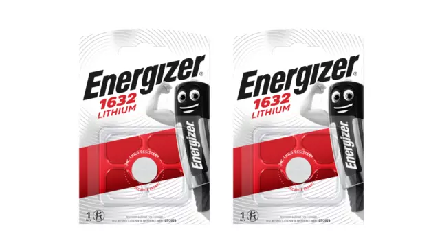 2 x Energizer CR1632 3V Lithium Coin Cell Battery 1632 DL1632 KCR1632 BR1632