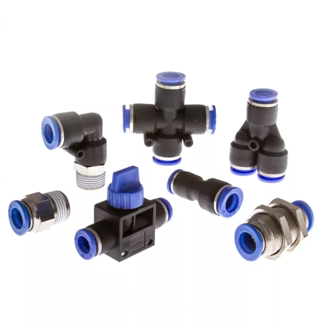 Push-Fit Fittings : Pneumatic Tube x Tube Fittings