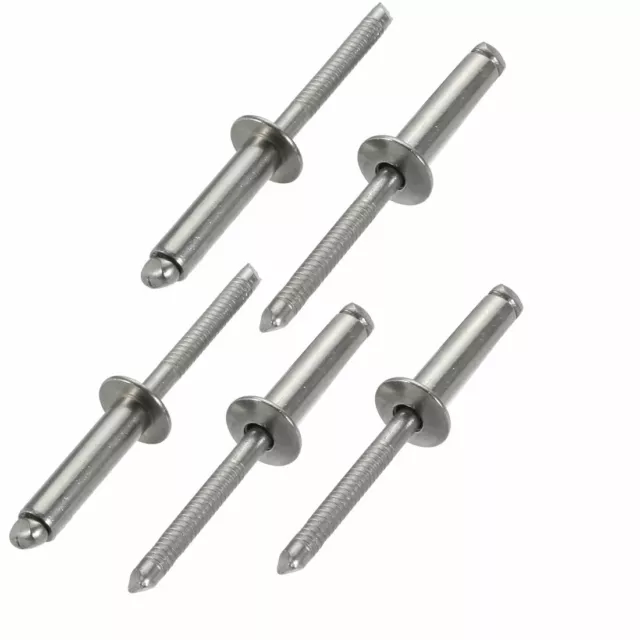 5pcs 25mmx6.4mmx13mm 304 Stainless Steel Open End Large Flange Blind Rivets