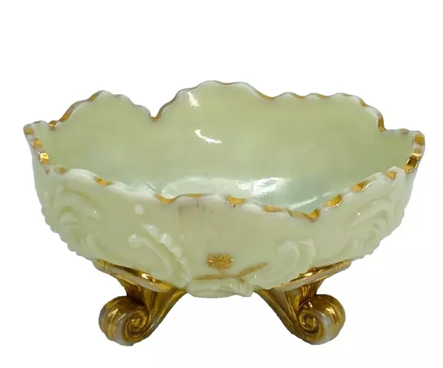 Antique Northwood Louis XV Custard Glass Small Bowl