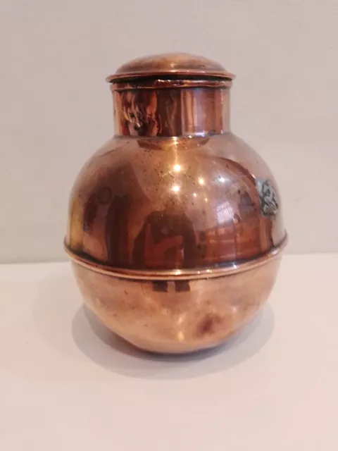 Antique Copper Tobacco/Spice Jar Rare