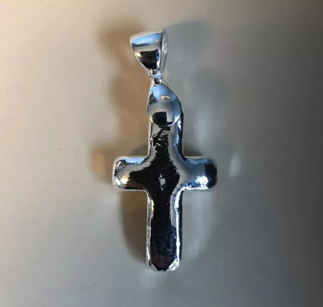 1/2 Troy Oz Hand Poured 999 Silver Bullion "Cross" w/ Bail by YPS Yeager's