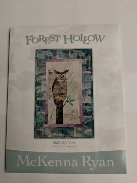 McKenna Ryan Pine Needles Forest Hollow Pattern Bird's Eye View - Block 3 UC Owl