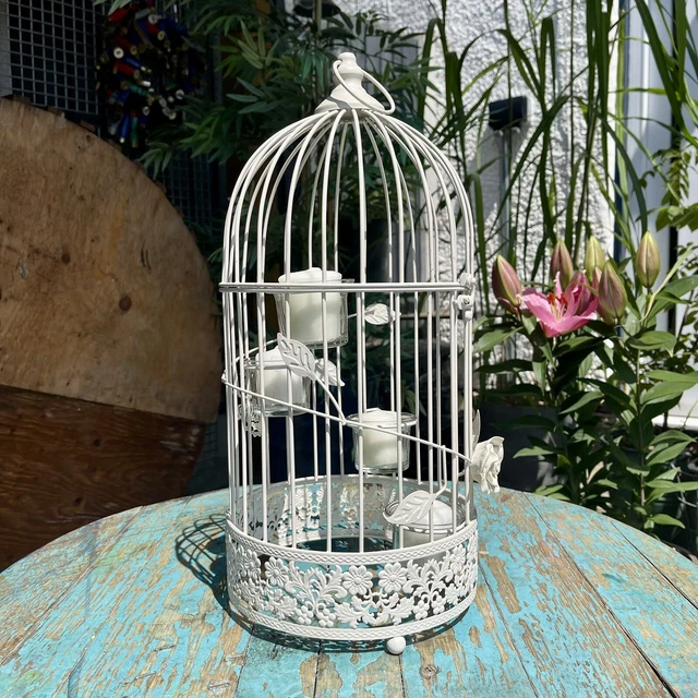 Vintage Style Birdcage Candle Holder. Wedding Decor
