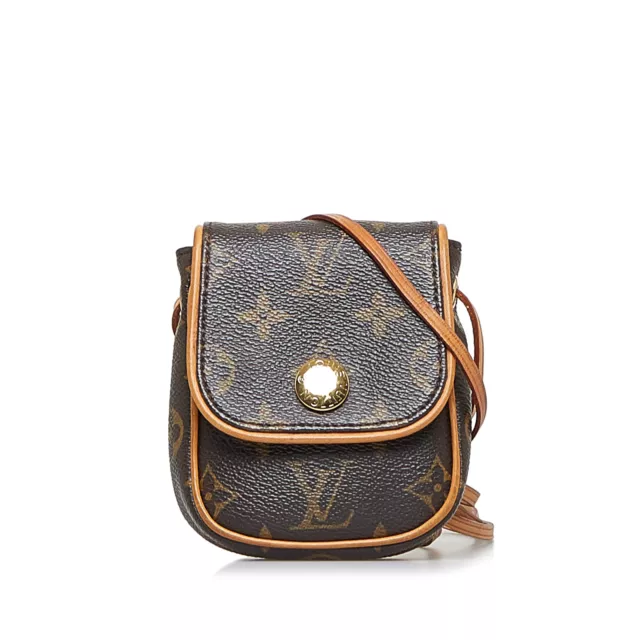 Authenticated Louis Vuitton Monogram Pochette Cancun Brown Canvas Crossbody Bag