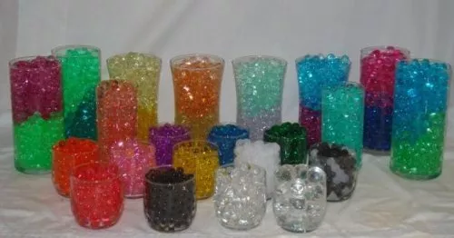 Water storing beads ,jelly crystal water pearls, hydro gel water beads-35 colors