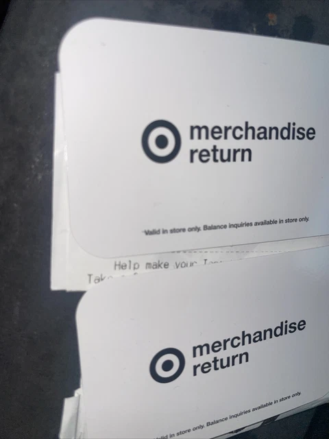 (2)Target Merchandise Credit Gift Card Lot - In Store Use Only