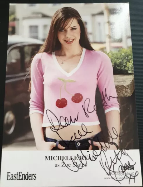 BBC EastEnders Zoe Slater Hand Signed Rare Cast Card Michelle Ryan Autograph
