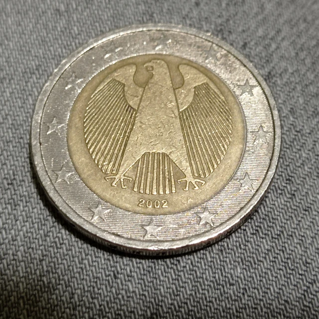 PIÈCE DE 2 euros rare Aigle Royale Allemagne Année 2002 Série A EUR 4 PIÈCE DE 2 euros rare Aigle Royale Allemagne Année 2002 Série A EUR 4