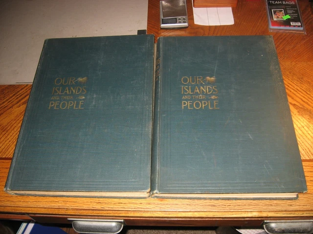 1899 Antique Two Volume Hardcover Books "Our Islands And Their People"