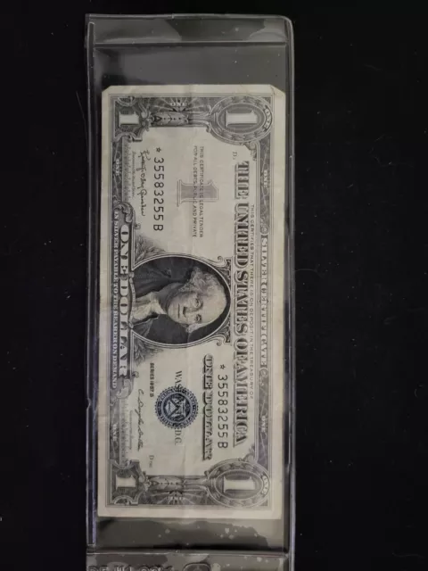 Series 1957-B $1.00 Silver Certificate, Blue Seal, Star Note, fine condition #11