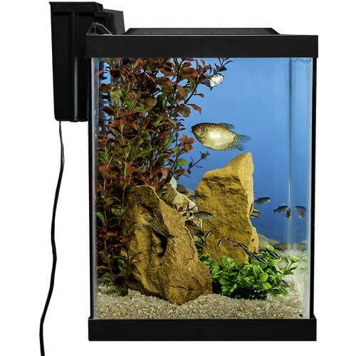 Aquarium Starter Kit Tetra 20-Gallon LED Glass Filter, Heater & Plants Fish Tank 3