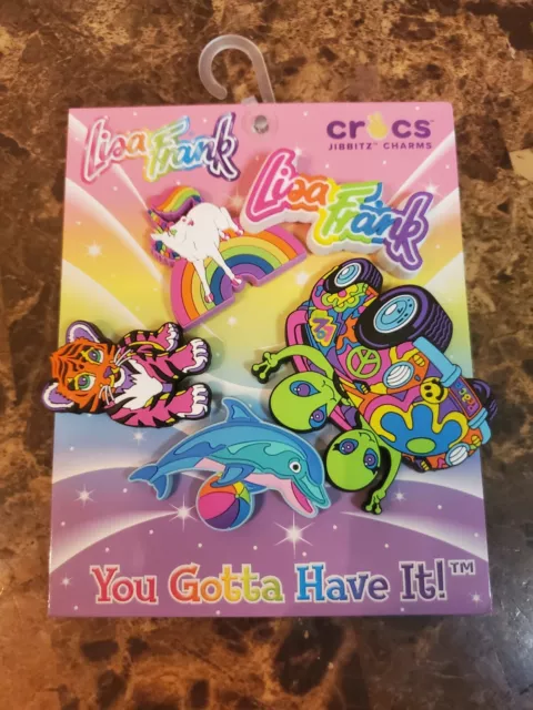 New 5 Pack Jibbitz Crocs x Lisa Frank Charms Unicorn Rainbow Dolphin Alien Tiger New 5 Pack Jibbitz Crocs x Lisa Frank Charms Unicorn Rainbow Dolphin Alien Tiger