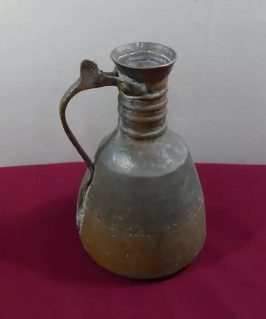 19th Century Middle Eastern Persian Copper Water Ewer Jar