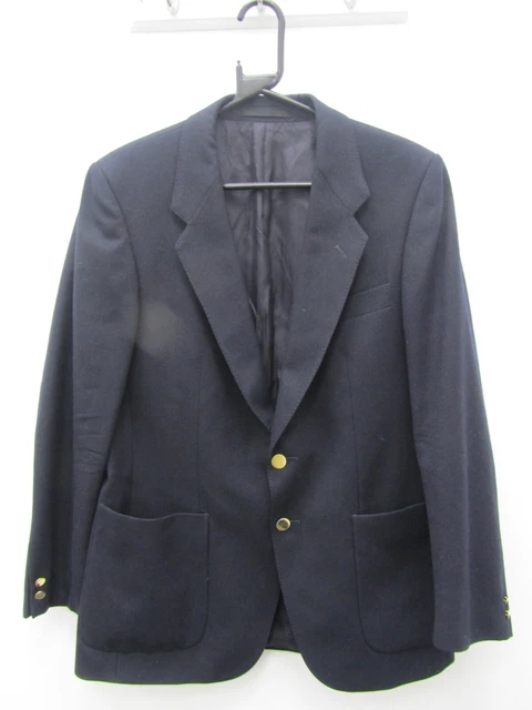 Blazer da campo corto vintage St. Michael M&S blu navy pura nuova lana circonferenza petto 38 pollici