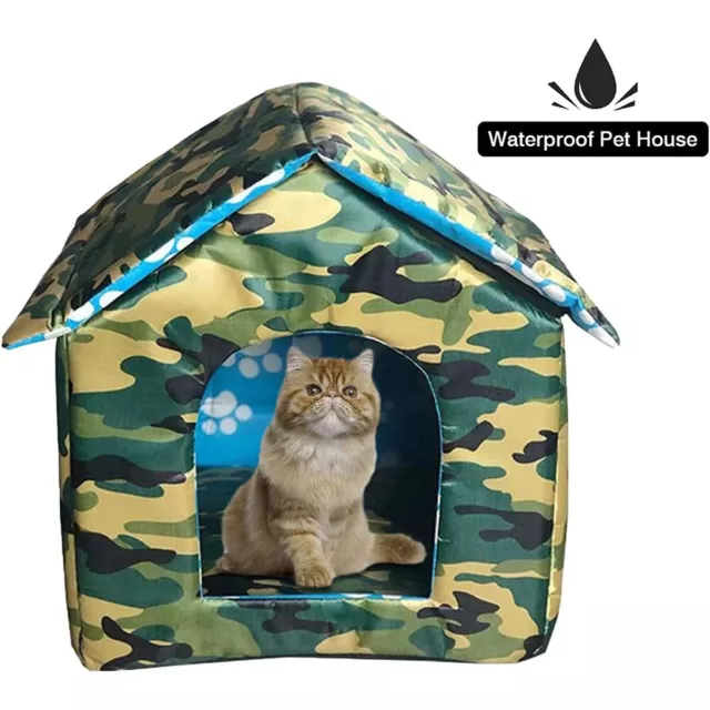 Pets House Outdoor 600D Shelter For Feral Cats Dog Tent Weather Water Resistant