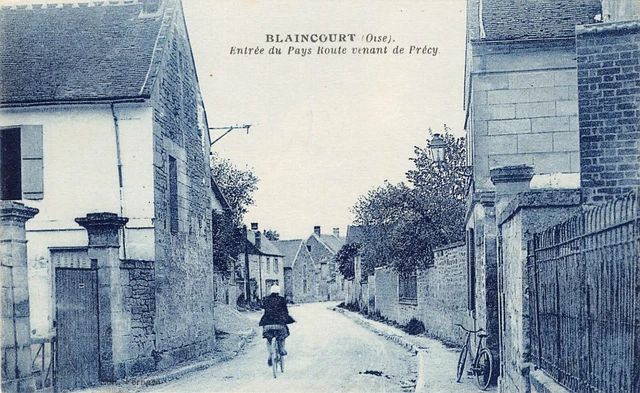 CPA Dept 60 Oise - Blaincourt les Précy Entrée du Pays Route venant de Précy