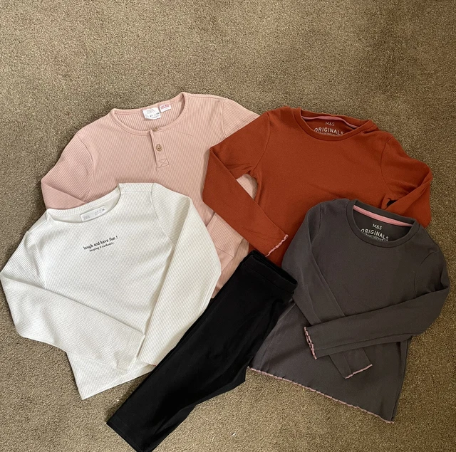 Girls Zara M&S Bundle 6-7 Long Sleeve T-shirt Short Leggings