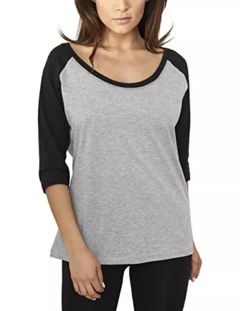 (TG. S) Urban Classics Ladies 3/4 Contrast Raglan Tee, Maglia a Maniche Lunghe D