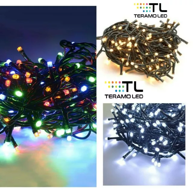 Luci Di Natale Per Albero A Led 100 200 500 Led Luce Fredda Calda  Multicolor