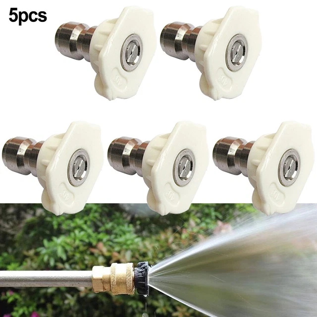 GIANTOOL Lot De 9 Rallonges De Nettoyeur Haute Pression De 2,4 M Avec 3 Accessoires De Nettoyeur De Gouttière, 6 Embouts De Buse De Pulvérisation, Laiton Et Acier Inoxydable, 4 000 Psi