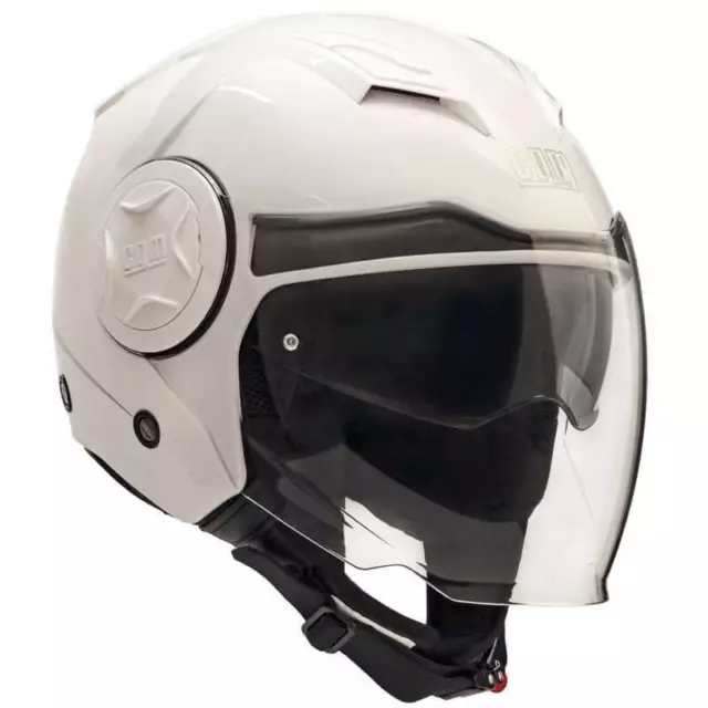 Casco Jet Moto Scooter Cachi CGM ILLINOIS  Nero Opaco YELLOW   ( omologato )