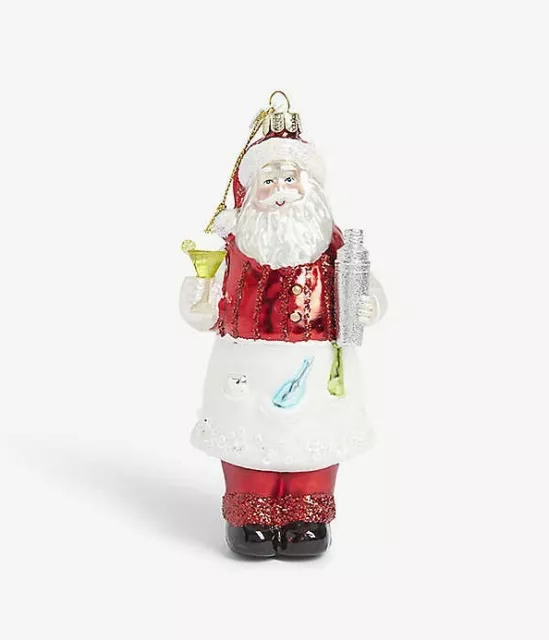 Kurt Adler Noble Gemas con Gas Cristal Barman Santa Navidad Adorno