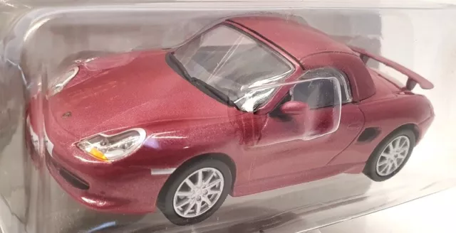 Deagostini 1/43 Scale Model Car COD049 - 2002 Porsche Boxster S - Burgundy