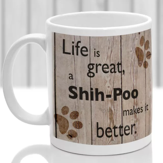 Shih-Poo Hundebecher, Shih-Poo Geschenk, ideales Geschenk für Hundeliebhaber