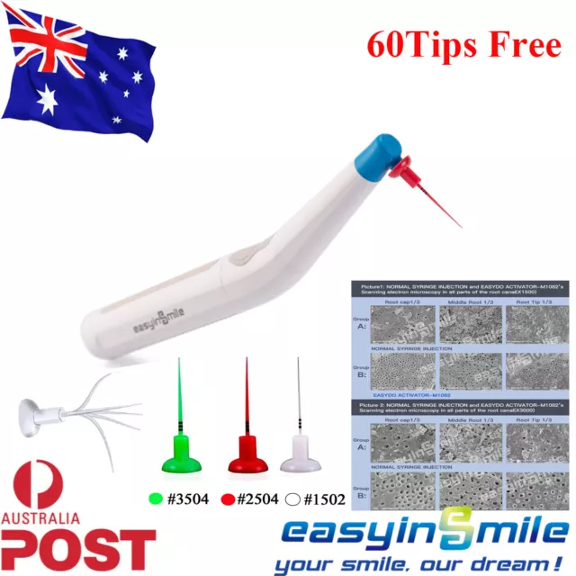 Dental Endo Activator Ultra Sonic Irrigator Root Canal 60 Tips Kits Handpiece