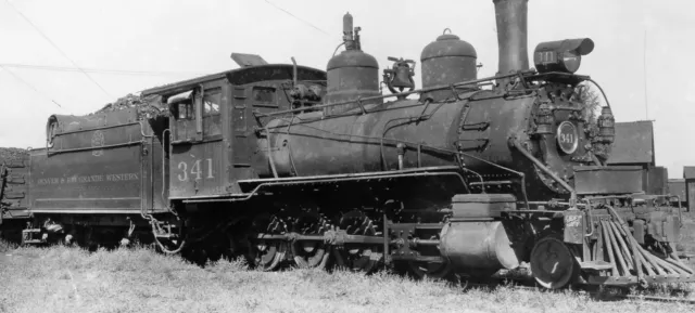 2J899 1936/70s RP DENVER & RIO GRANDE WESTERN RAILROAD 280 ? LOCO #341 GUNNISON