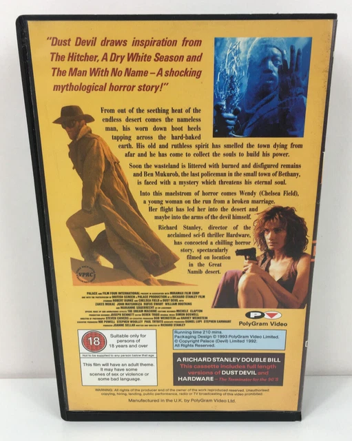 DUST DEVIL HARDWARE VHS Video Tape Ex Rental Big Box Double Richard