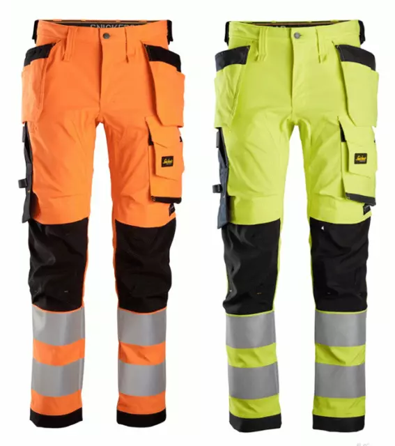 Snickers 6243 AllroundWork, Hi-Vis Stretch Kneepad Holster Work Trousers Class 2 2